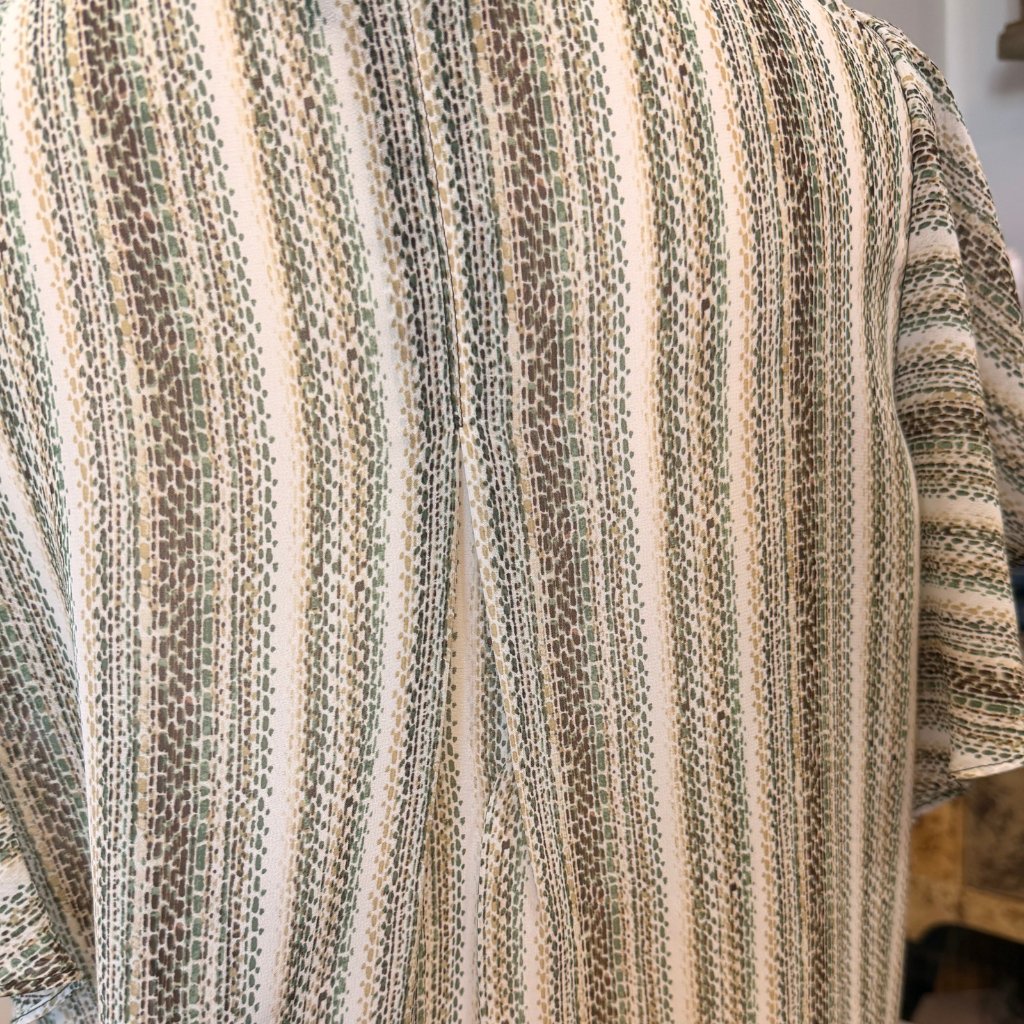 Liverpool Los Angeles Striped Boho Peasant Top Blouse Neutral Flutter Sleeve Xl — image 8 of 8